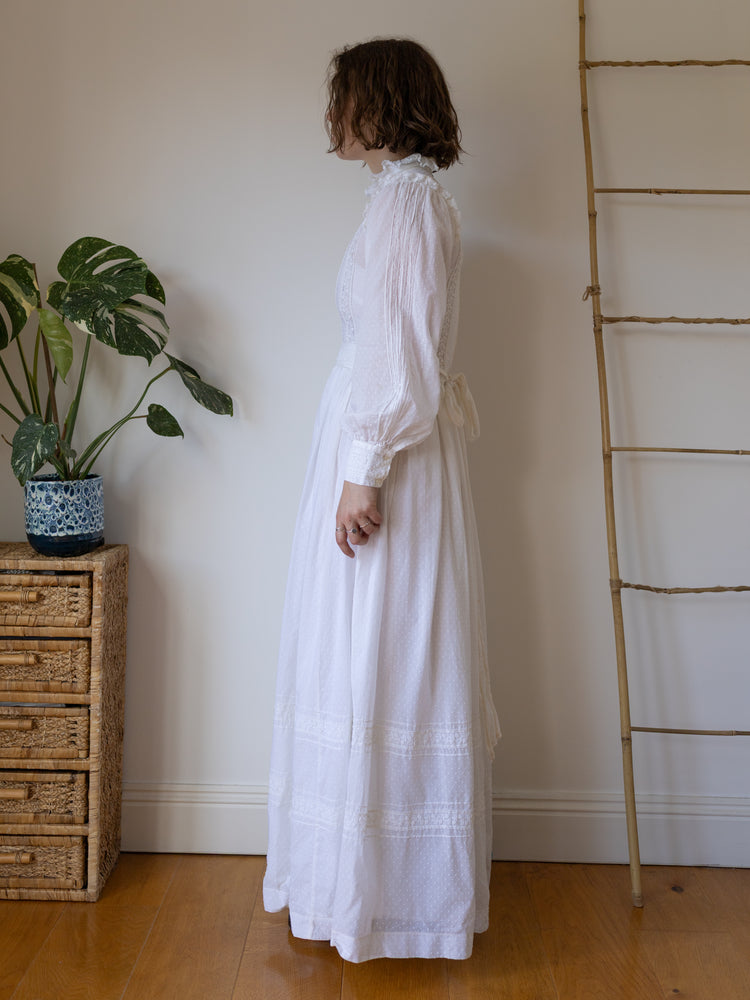 Laura Ashley 70s Wedding Dress - S