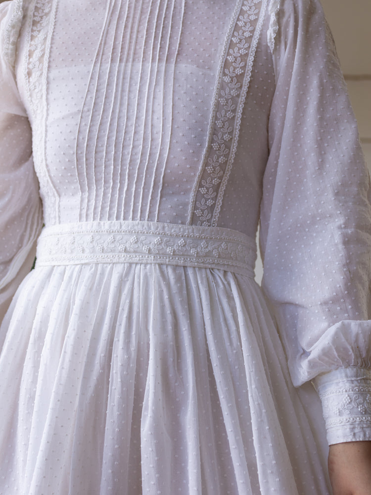 Laura Ashley 70s Wedding Dress - S