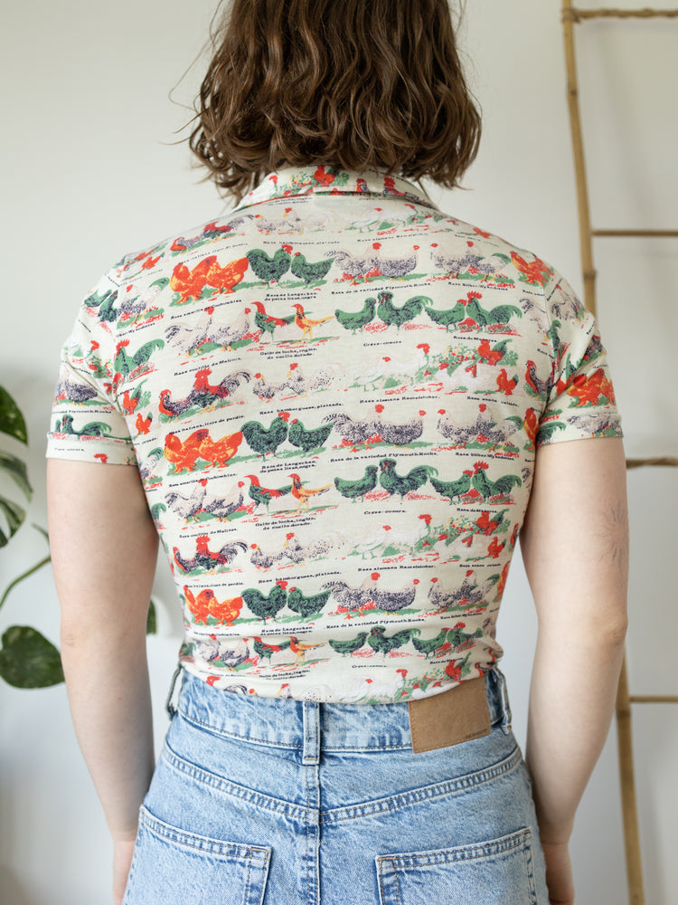 Chicken Jersey Cotton Shirt - S