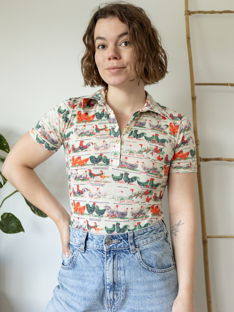 Chicken Jersey Cotton Shirt - S