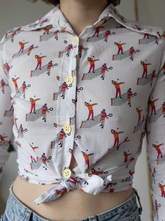Tennis Patterned Shirt - S
