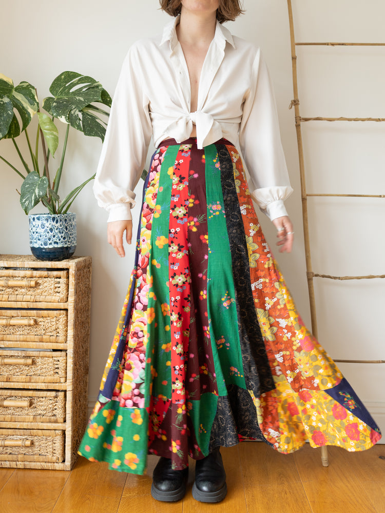 Colourful Panelled Maxi Skirt - 25"