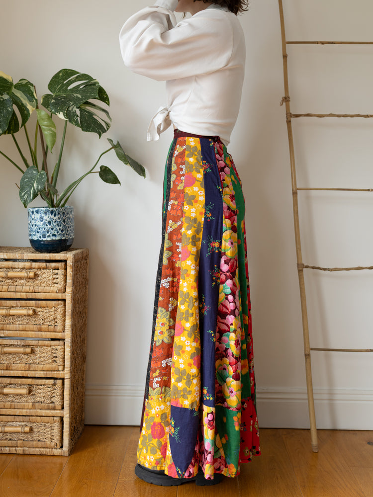 Colourful Panelled Maxi Skirt - 25"