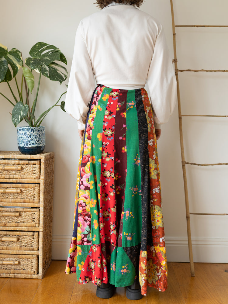 Colourful Panelled Maxi Skirt - 25"