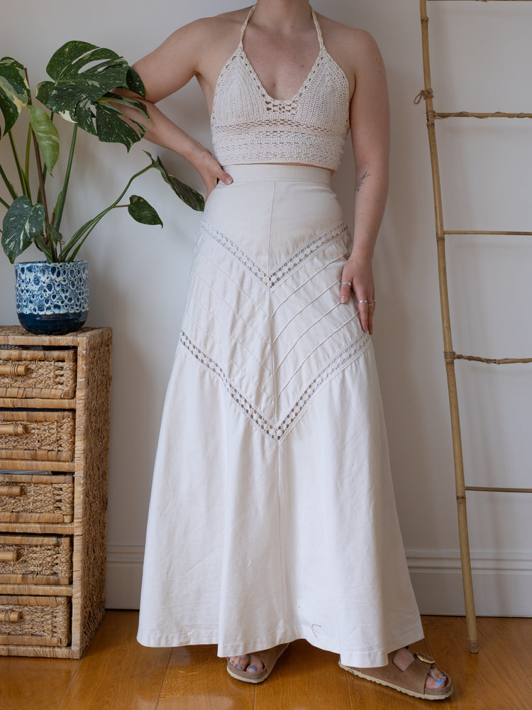 Chevron Crochet Maxi Skirt - 26"