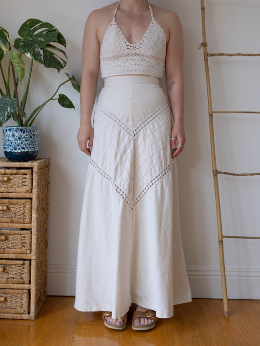 Chevron Crochet Maxi Skirt - 26"