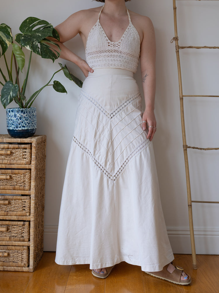 Chevron Crochet Maxi Skirt - 26"