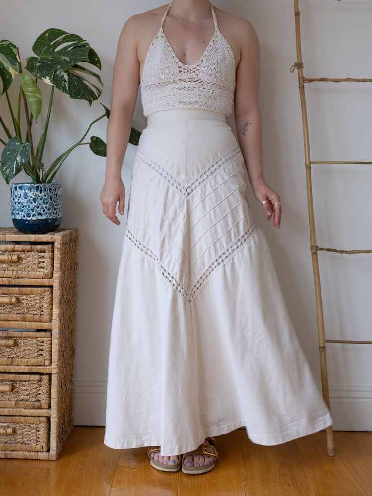 Chevron Crochet Maxi Skirt - 26"