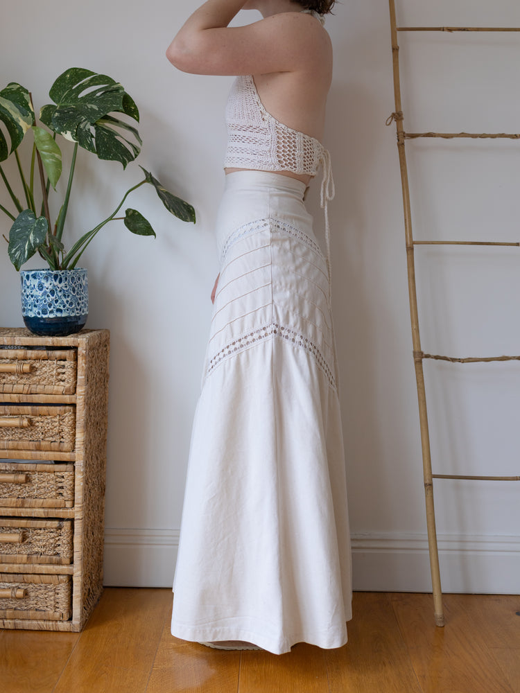 Chevron Crochet Maxi Skirt - 26"