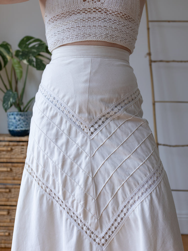 Chevron Crochet Maxi Skirt - 26"