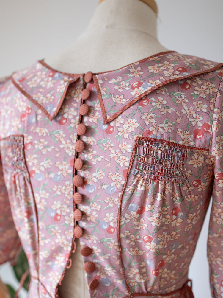 Anna Belinda Smocked Dress - XS