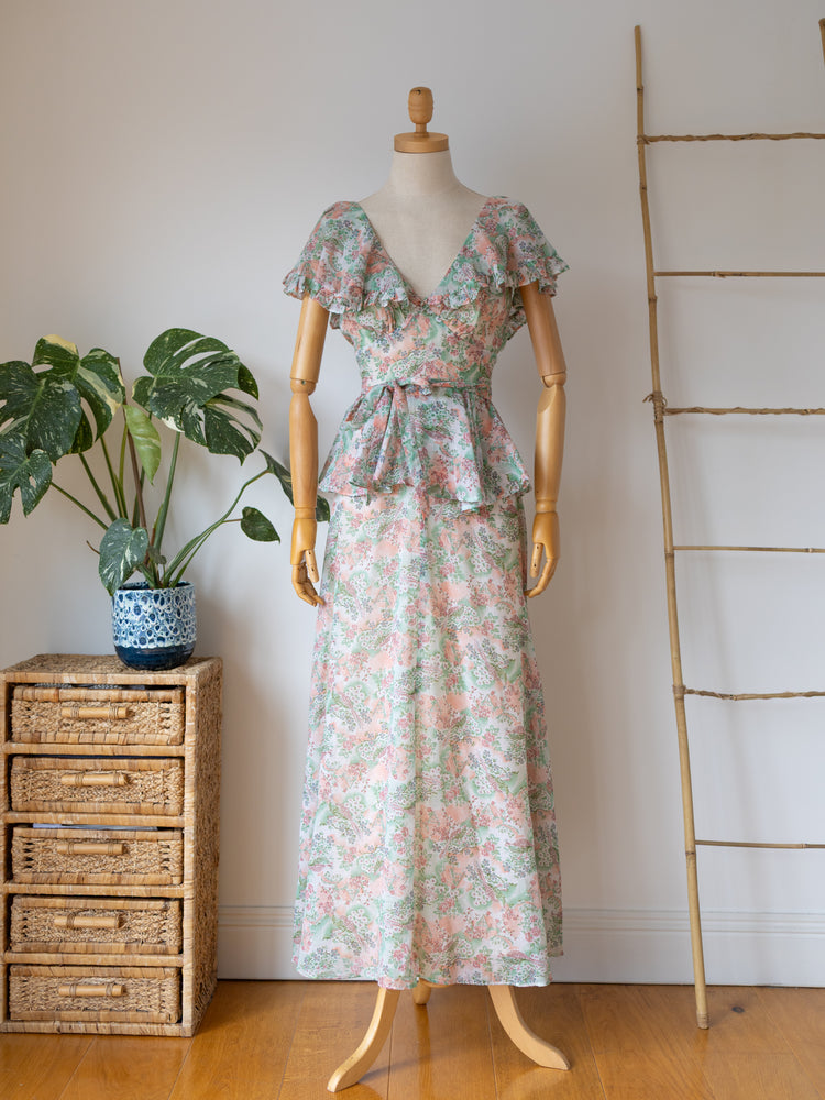 Countryside Patterned Prairie Dress - XS