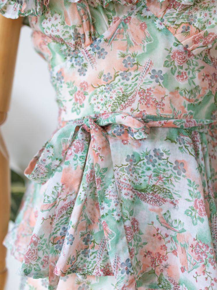Countryside Patterned Prairie Dress - XS