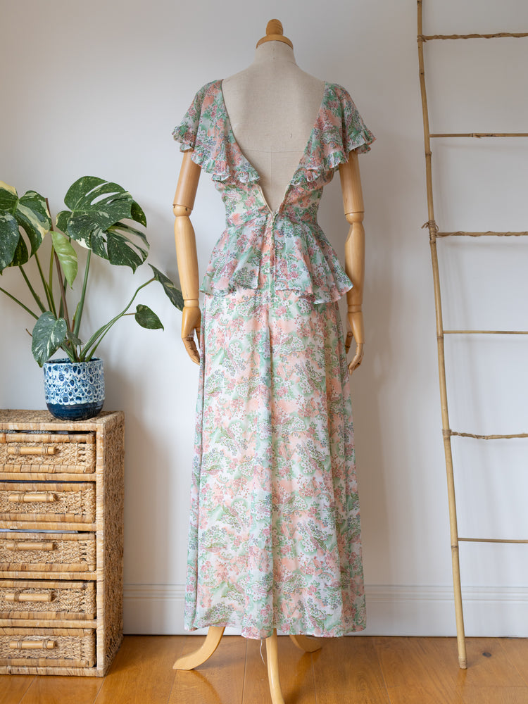 Countryside Patterned Prairie Dress - XS