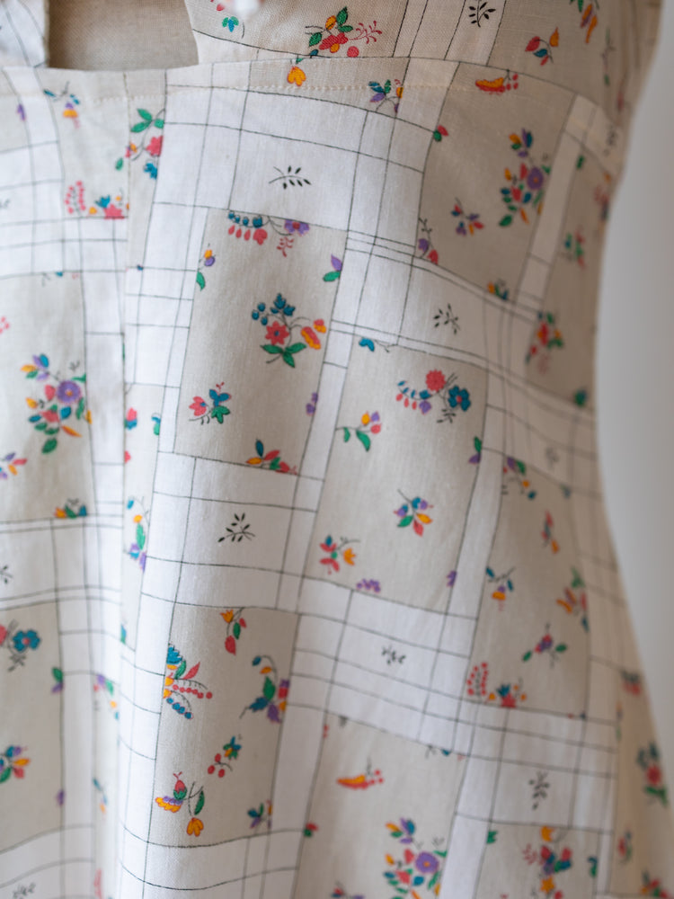 Patchwork Cotton Halterneck Dress - XS