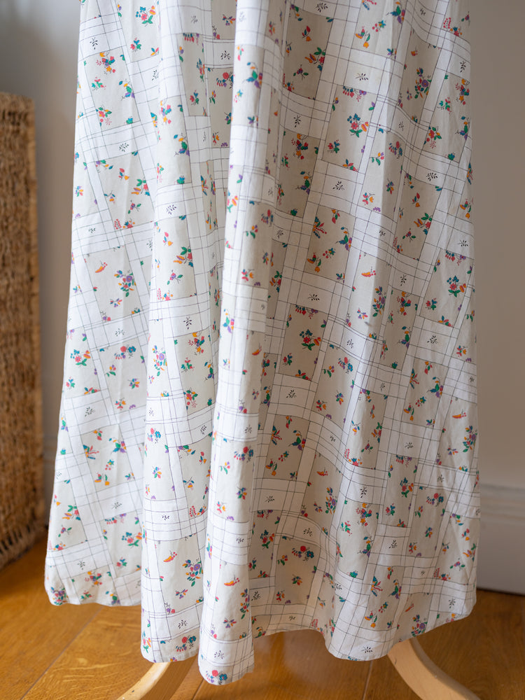 Patchwork Cotton Halterneck Dress - XS