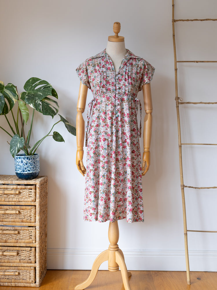 Ditsy Floral Side Tie Dress - XS