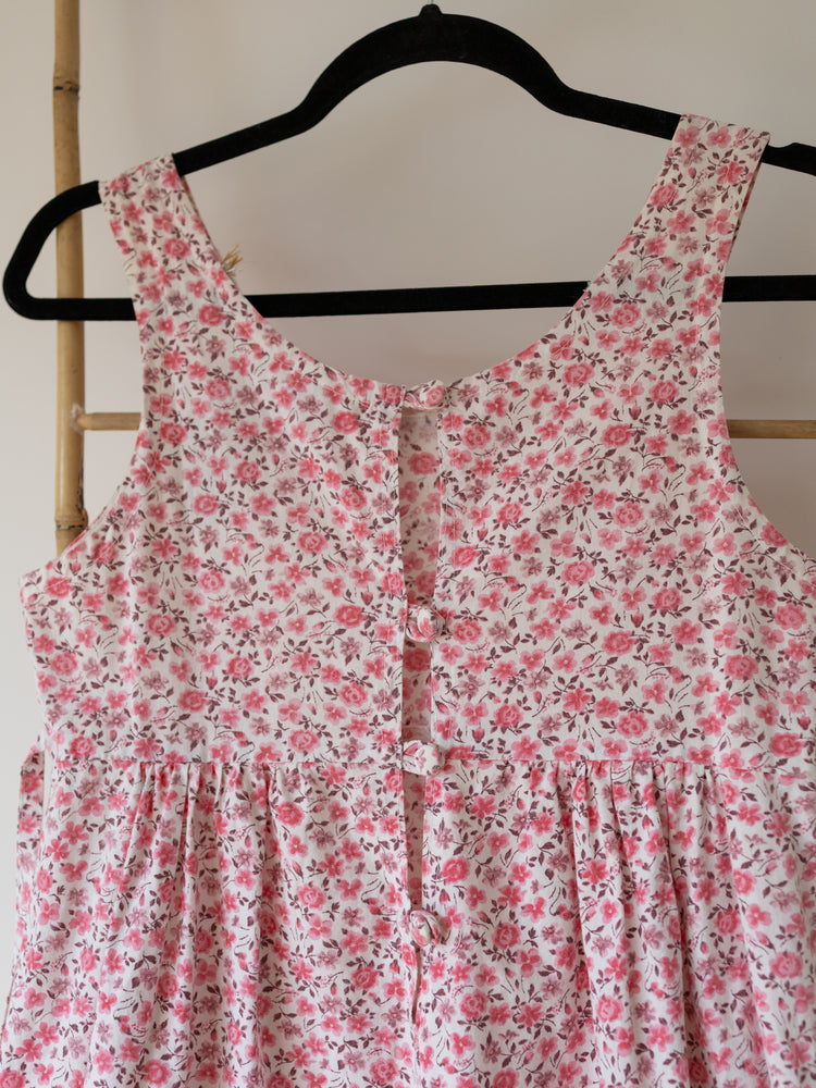 Ditsy Floral Button Back Pinafore Dress - XS/S