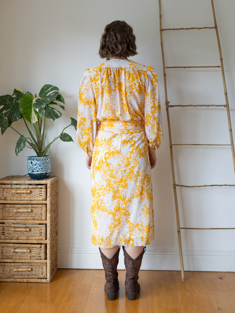 Yellow Floral Two Piece Set - S