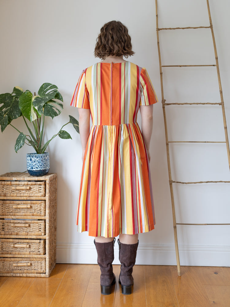 Laura Ashley Colourful Striped Dress - M