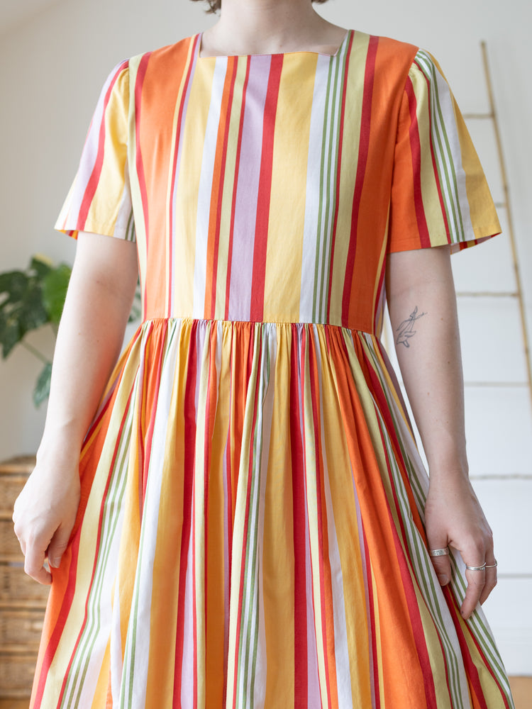 Laura Ashley Colourful Striped Dress - M