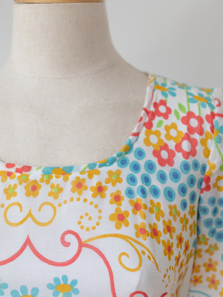 Colourful Floral Maxi Dress - XS