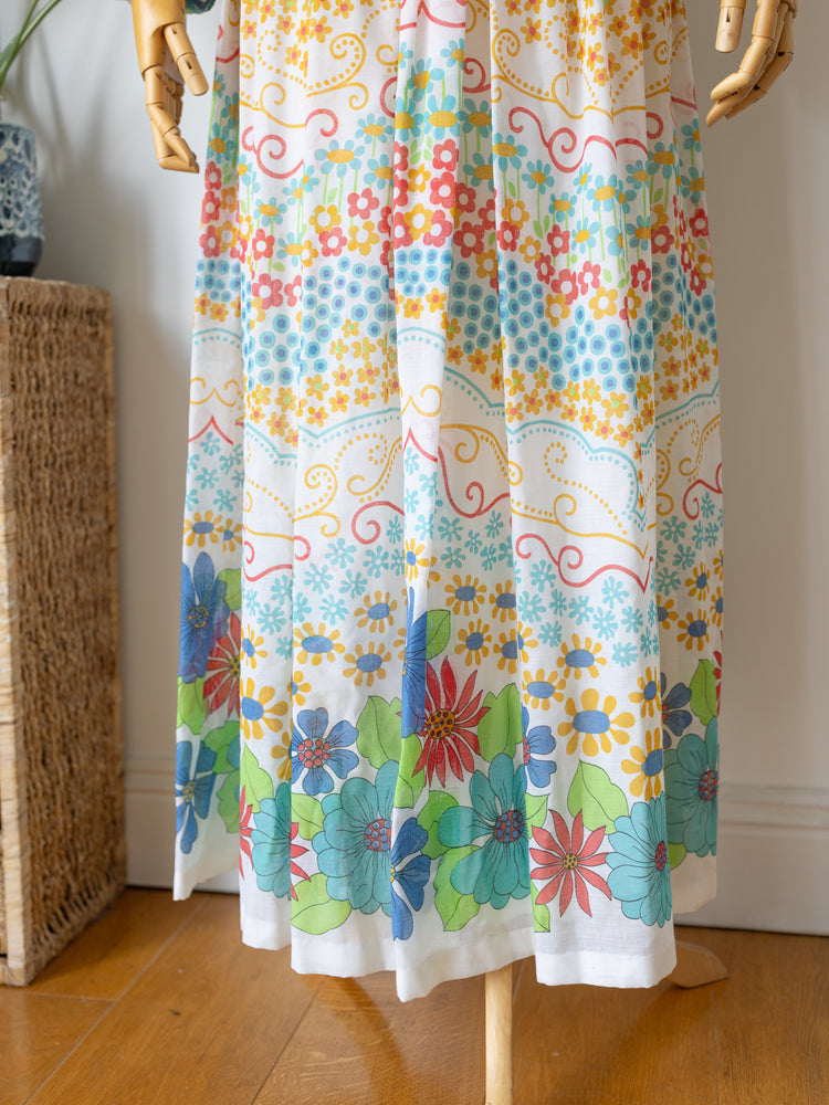 Colourful Floral Maxi Dress - XS