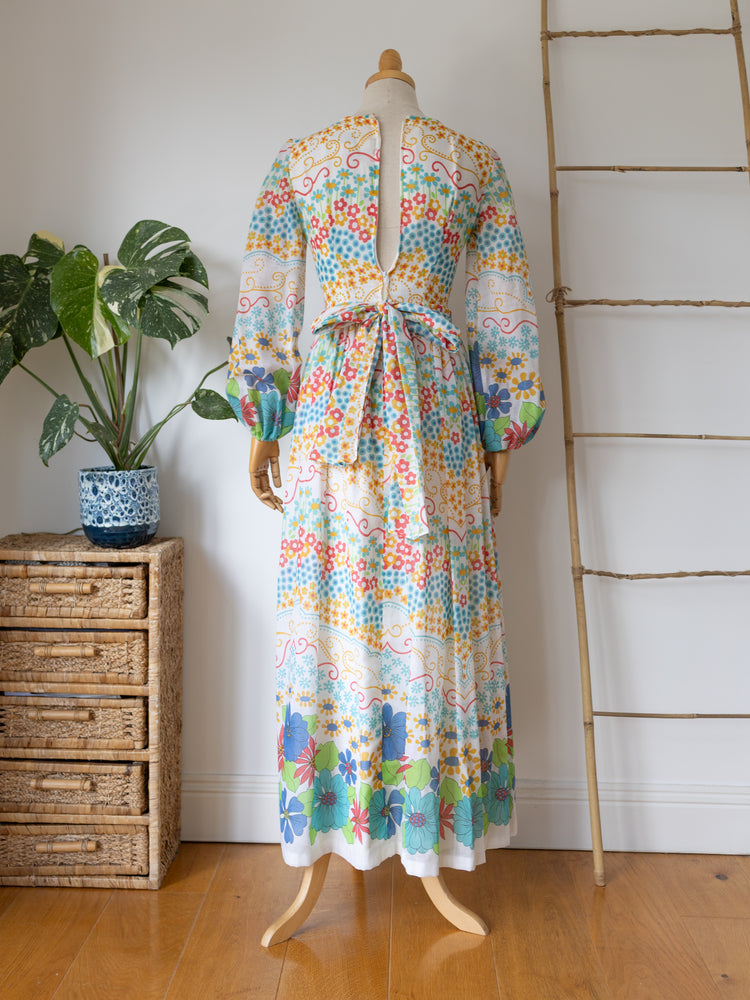 Colourful Floral Maxi Dress - XS