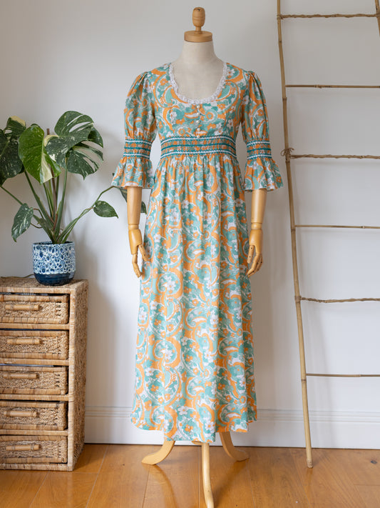 70s maxi dresses uk Made the 70s inspired maxi dress of my dreams (with pockets! Vintage  fabric) : r/sewing