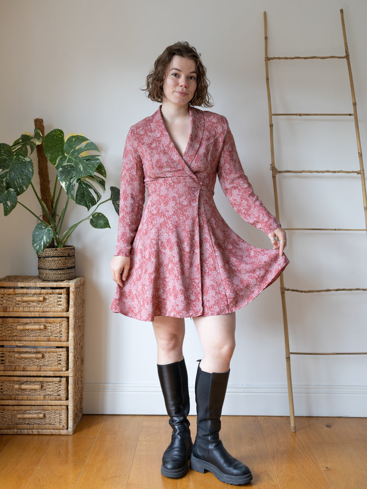 Laura Ashley Floral Wrap Mini Dress - S