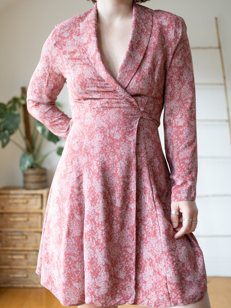 Laura Ashley Floral Wrap Mini Dress - S