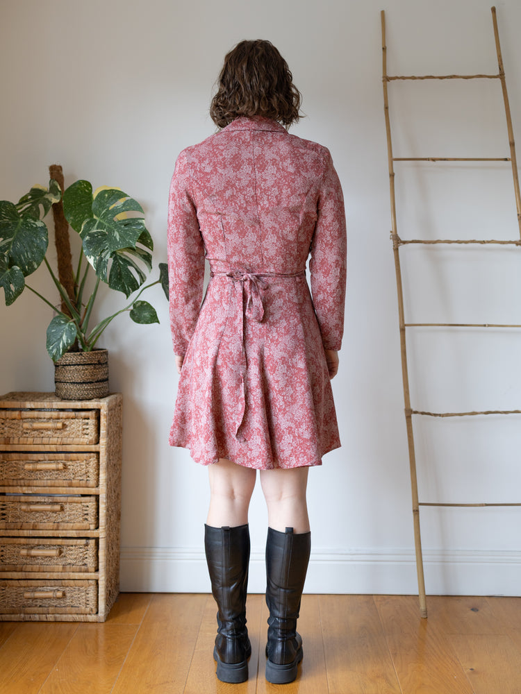 Laura Ashley Floral Wrap Mini Dress - S