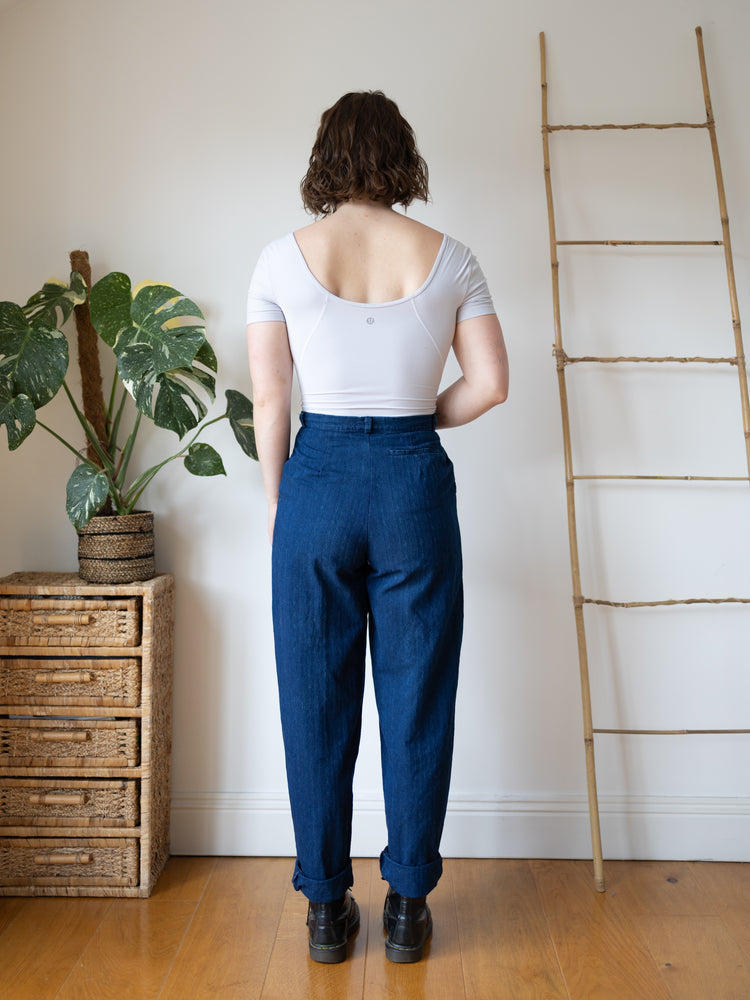 Laura Ashley Indigo Herringbone Suit Set - M/L