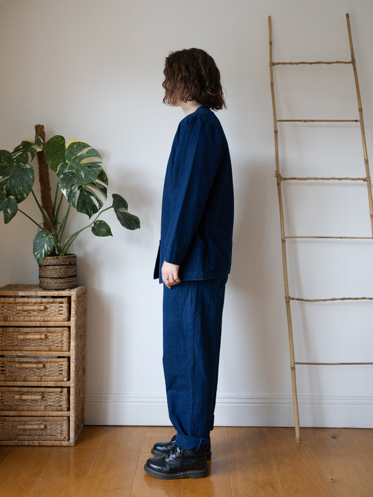Laura Ashley Indigo Herringbone Suit Set - M/L