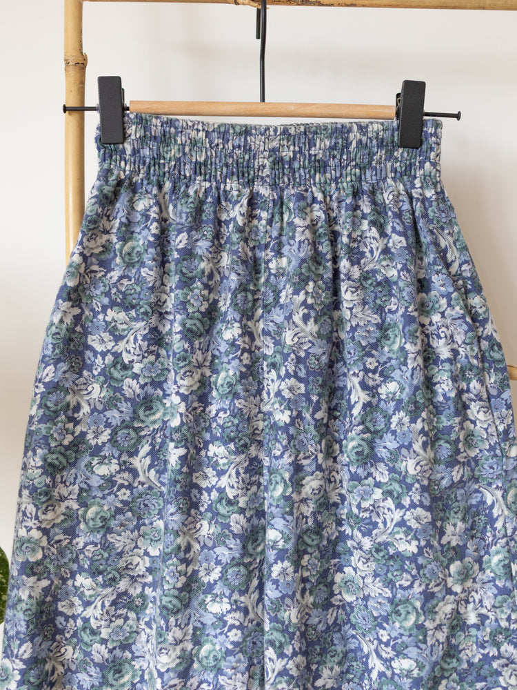 Laura Ashley Blue Ditsy Floral Casual Trousers - XS