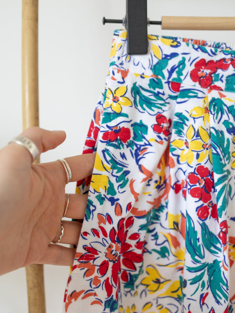 Laura Ashley Bold Floral High Waist Trousers - XS
