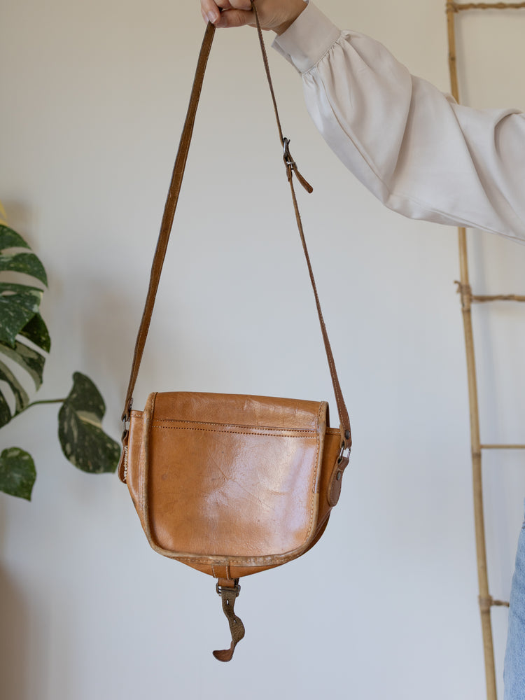 Tan Leather Crossbody Bag