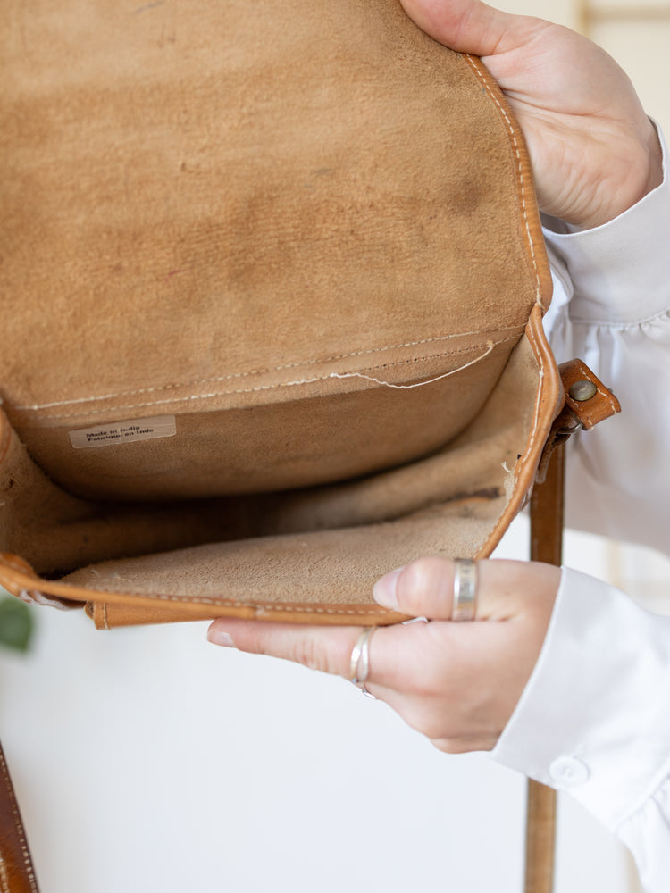 Tan Leather Crossbody Bag
