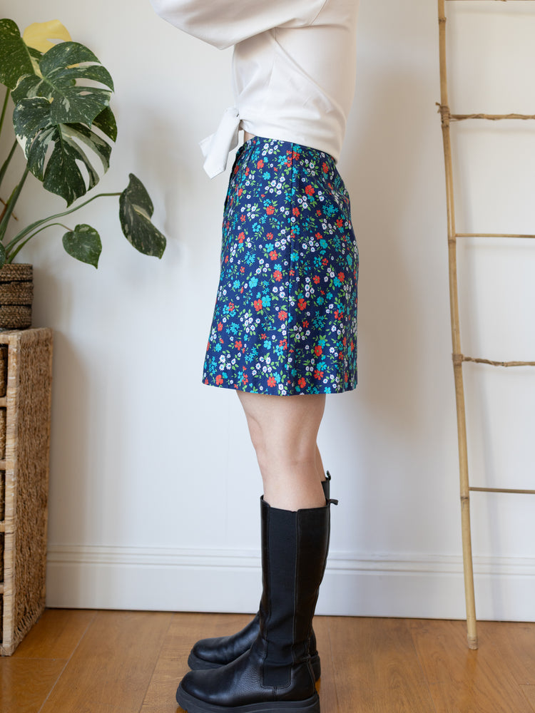 St Michael Ditsy Floral Mini Skirt - 27"
