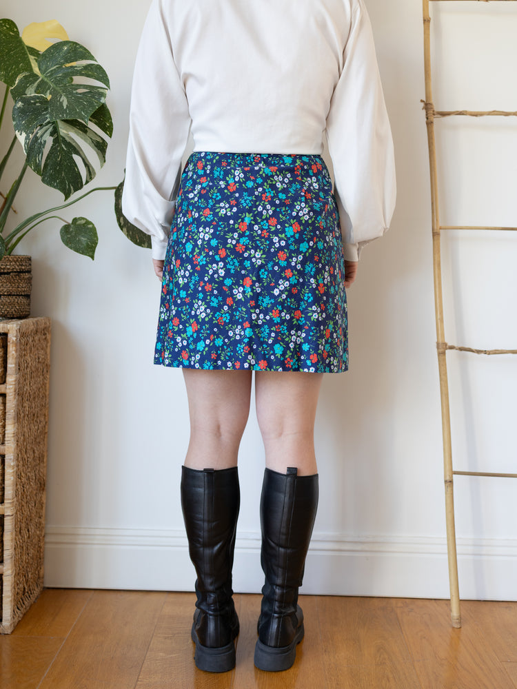 St Michael Ditsy Floral Mini Skirt - 27"