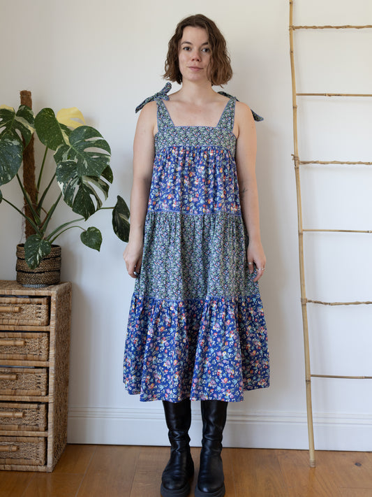 70s Anna Belinda Pinafore Dress - S