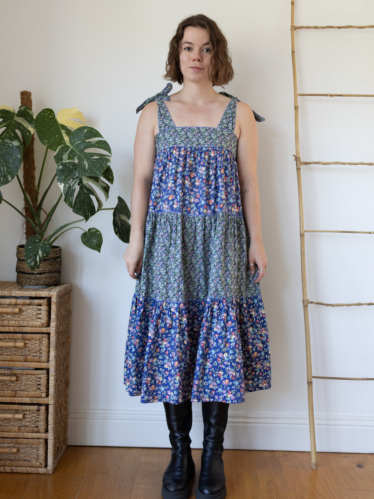70s Anna Belinda Pinafore Dress - S