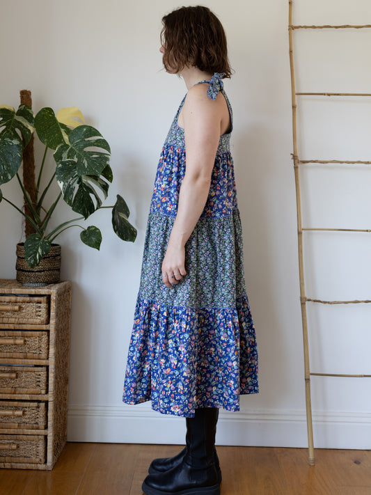 70s Anna Belinda Pinafore Dress - S