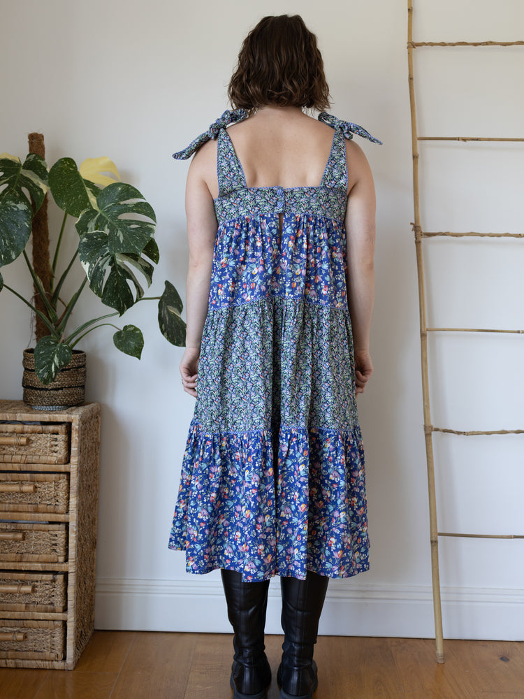 70s Anna Belinda Pinafore Dress - S