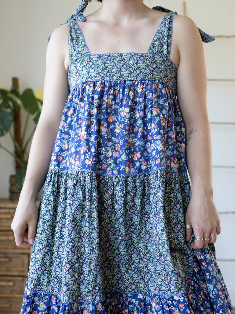 70s Anna Belinda Pinafore Dress - S