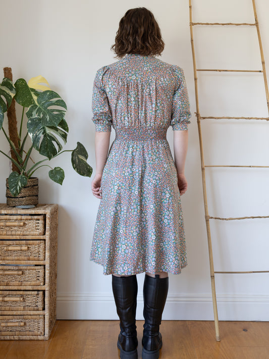 70s Richard Shops Ditsy Floral Midi Dress - S