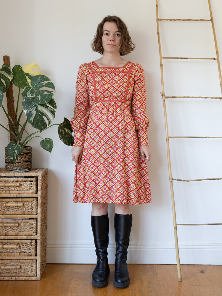 70s Wallis Ditsy Floral Dress - S