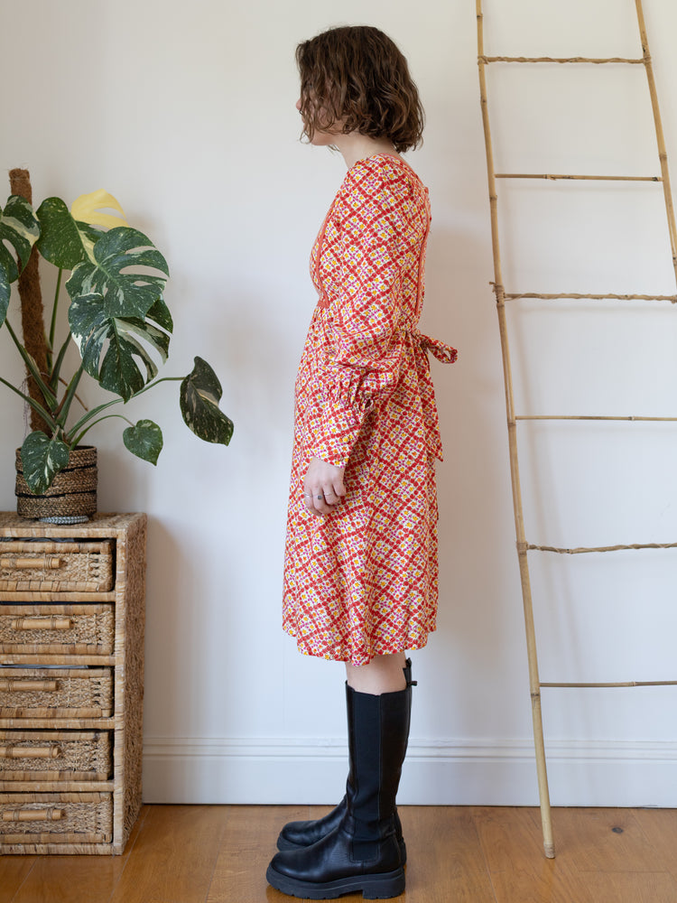 70s Wallis Ditsy Floral Dress - S