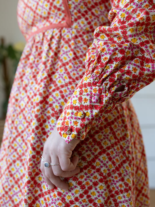 70s Wallis Ditsy Floral Dress - S