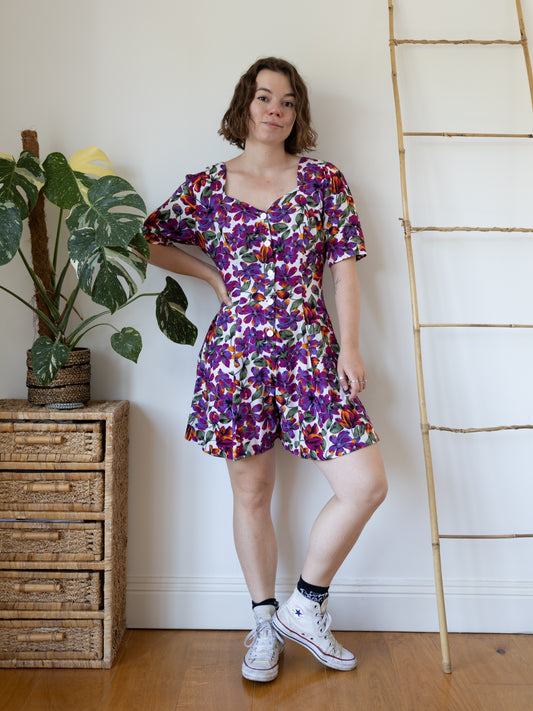 90s Cross Back Playsuit - M